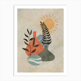 Ferns And Flowers Art Print