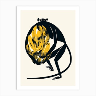 Midcentury Ape Art Print