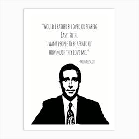 Michael Scott Quote Office 6 Art Print