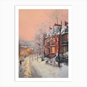 Dreamy Winter Painting Belfast Northern Ireland 2 Art Print