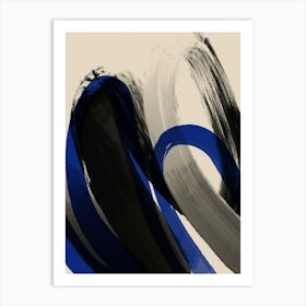 Black and Blue No 1 Art Print