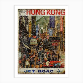 Vintage Travel Poster ― The Orient Is Hong Kong Jet Boac Art Print