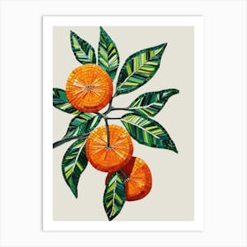 Oranges On A Branch 1 Art Print