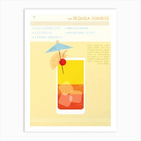 Tequila Sunrise 1 Art Print