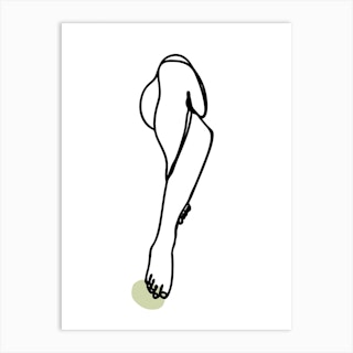 Female Legs Alt Line Art Art Print