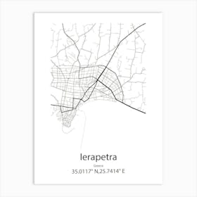 Ierapetra,Greece Minimalist Map Art Print