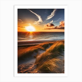 Sunset On The Beach 1036 Art Print