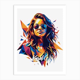 Karol G 02 Portrait Music Icon Style WPAP Pop Art Art Print