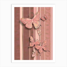 Pink Butterflies Art Print