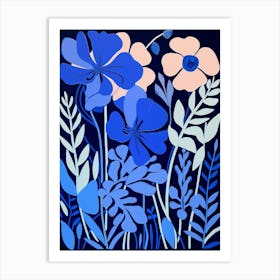 Blue Flower Illustration Bluebonnet 2 Art Print