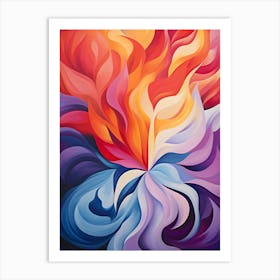 "Inferno's Embrace: Dance of the Flames" Art Print