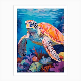 Sea Turtle Swimming 15 Art Print