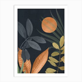 Abstract Art Tropical Leaves 119 Art Print