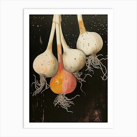Art Deco Inspired Onions 2 Art Print