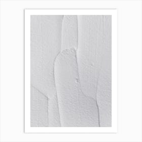 White Textures 3 Abstract Shapes Art Print
