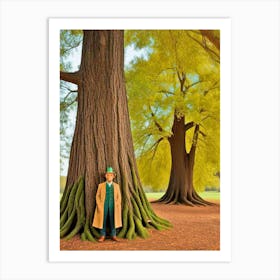 Man Next To A Tree 1 Art Print