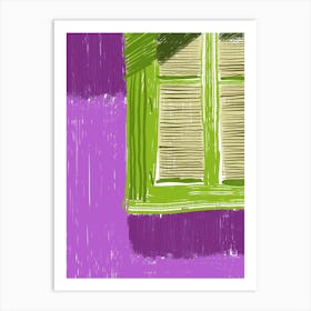 Green Window Art Print