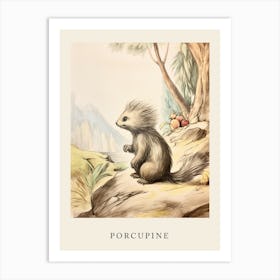 Beatrix Potter Inspired  Animal Watercolour Porcupine 2 Art Print