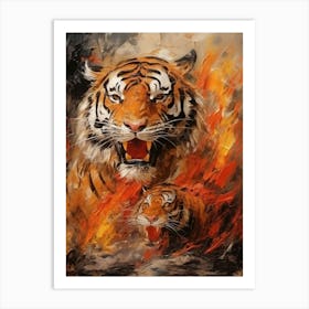 Tiger Abstract Expressionism 3 Art Print