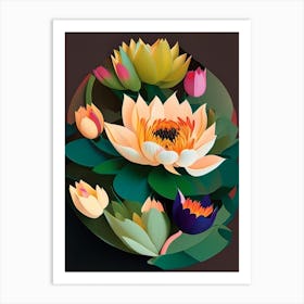 Lotus Flower Bouquet Fauvism Matisse 2 Art Print