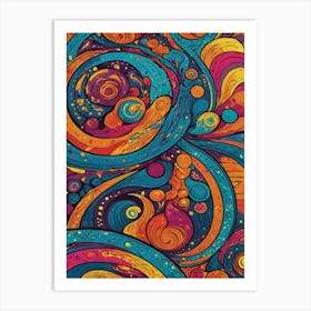 Psychedelic Swirls 1 Art Print