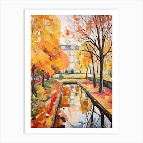 Autumn Gardens Painting Versailles Gardens France Art Print