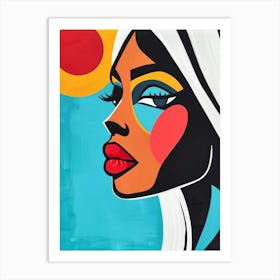 Woman With A Sun 2 Art Print