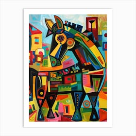 Horse In The City Art Print