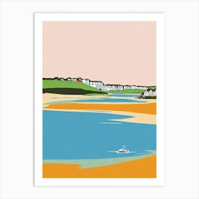 St Ives Bay Cornwall Midcentury Art Print