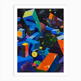 Space Cubes Art Print