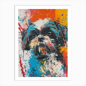 Shih Tzu Acrylic Painting 8 Art Print