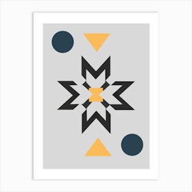 Geometric Pattern with Dots Art Print