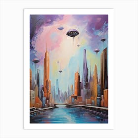 Futuristic Cityscape 1 Art Print