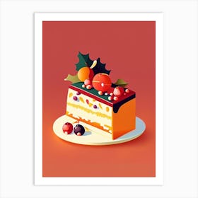 Christmas Cake Bakery Product Pop Matisse Flower Art Print