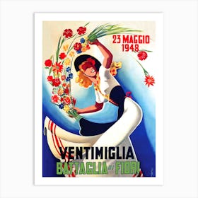 Flower Festival In Ventimiglia, Italy Art Print