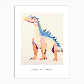 Nursery Dinosaur Art Cryolophosaurus Poster Art Print