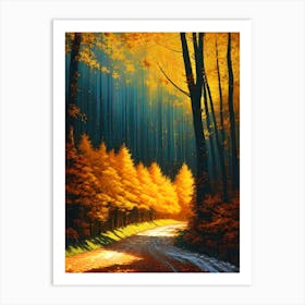 Autumn Road 2 Art Print