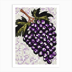 Grapes Mosaic Art Print