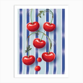 Summer Cherries Illustration 1 Art Print