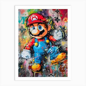 Pop art Super Mario Art Print