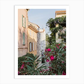 Pastel Houses in Saint-Tropez Art Print