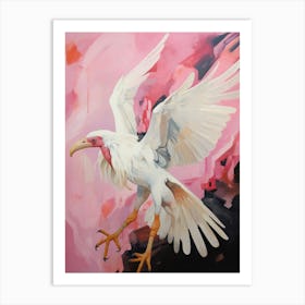 Pink Ethereal Bird Painting California Condor 1 Art Print