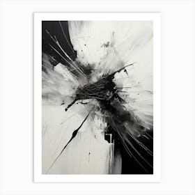 Fragility Abstract Black And White 5 Art Print
