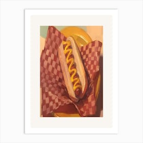 Hot Dog On A Plate 1 Art Print