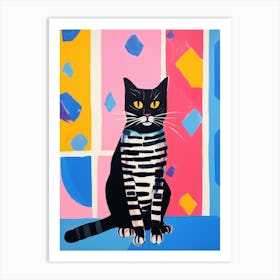 Striped Cat 4 Art Print