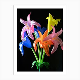 Bright Inflatable Flowers Columbine 4 Art Print