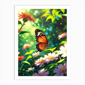 Butterfly In The Garden 9 Art Print