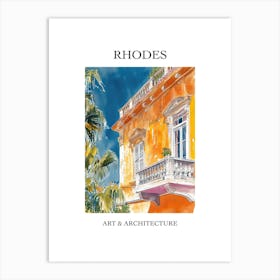 Rhodes Travel And Architecture Poster 3 Art Print