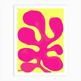 Pink Funky Flower Art Print