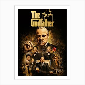 The Godfather, Wall Print, Movie, Poster, Print, Film, Movie Poster, Wall Art, Art Print